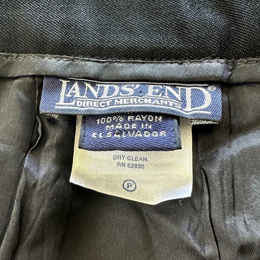 Vintage Lands' End Women's 100% Wool Straight Leg Dress Pants Black Size 14 - Picture 4 of 9